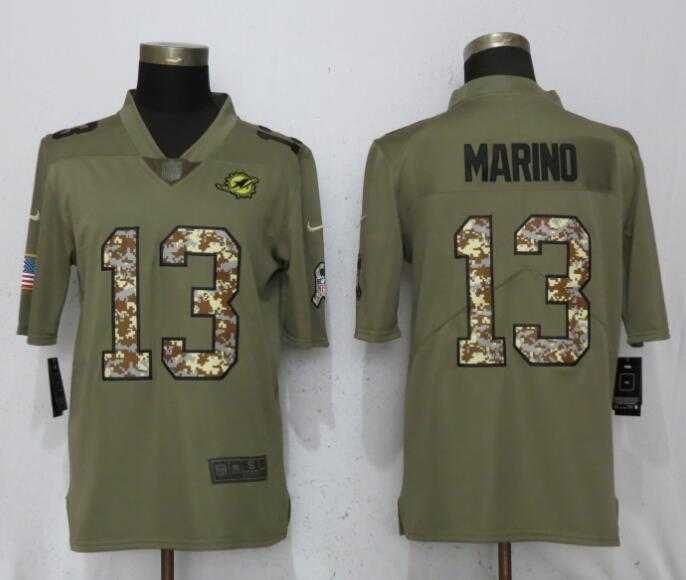 Nike Dolphins 13 Dan Marino Olive Camo Salute To Service Limited Jersey,We sell and wholesale Nike Dolphins 13 Dan Marino Olive Camo Salute To Service Limited Jersey on line form chian!